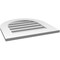 Ekena Millwork Round Top Surface Mount PVC Gable Vent: Functional, w/ 3-1/2"W x 1"P Standard Frame, 22"W x 22"H GVPRT22X2201SF - alternate 5